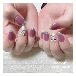 ミディアム ネイル 🐾enen style 🐾のネイルデザイン
