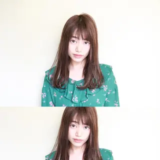 セミロング カラー たまプラーザ駅 YAMATOのヘアスタイル