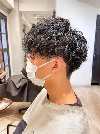 ショート メンズ パーマ メンズ特化 TAKE高崎のヘアスタイル