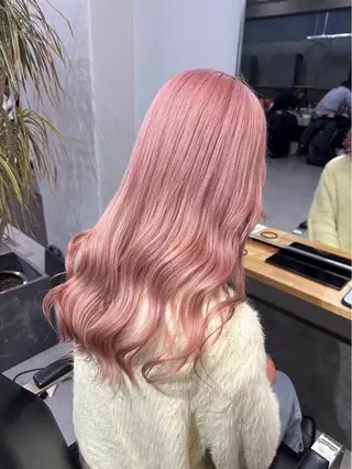 ロング カラー レイヤーカット 韓国風PAOのヘアスタイル