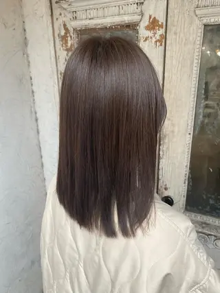 セミロング カラー お任せヘア☘️☘️ 及川渚のヘアスタイル