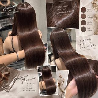 カラー 髪質改善🪄カラー 🩵🫧縮毛矯正のヘアスタイル