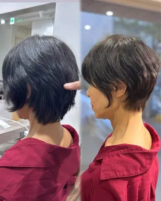 ショート カラー 佐藤優晟/カラー/ 癖毛ショート/表参道のヘアスタイル