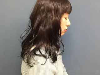 セミロング カラー 山中 直輝のヘアスタイル
