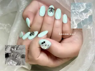 ネイル hanam nail 🌿🩵ハナムネイルのネイルデザイン
