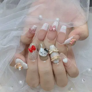 ネイル 🎀kira 長さだし💗モチ最高のネイルデザイン