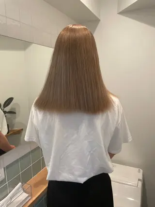 セミロング カラー ボブ/レイヤーカット 縮毛矯正/コウキ新宿のヘアスタイル