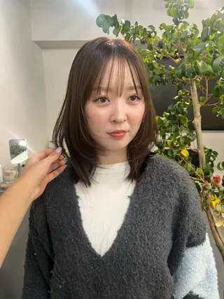 ミディアム hikaru💘髪質 改善 透明感カラーのヘアスタイル