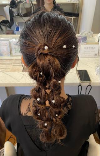 セミロング 六本木0分ヘアセット ヘアメイクのヘアスタイル