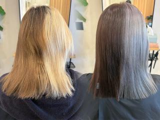 ミディアム カラー 凪 爽のヘアスタイル