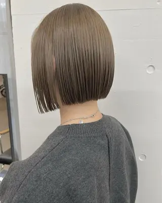 ショート カラー ヘアアレンジ ボブ指名１位/パツッ とボブ/似合わせのヘアスタイル