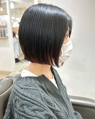 ショート カラー パーマ 髪質改善 縮毛矯正/ レイヤー/銀座/本木のヘアスタイル