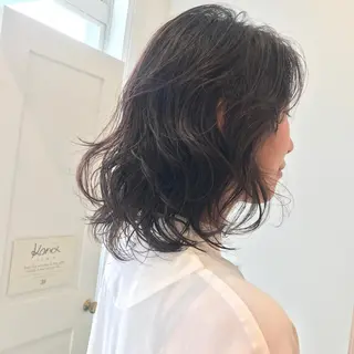 ミディアム パーマ ショート特化 /天神大名/ハルナのヘアスタイル