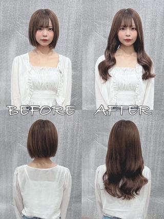 ロング カラー ヘアアレンジ LIP 大阪本店 エクステ MISAのヘアスタイル