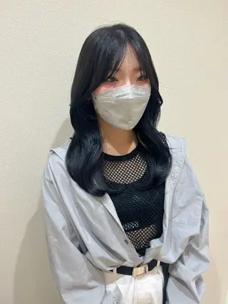 セミロング カラー 外国人対応 佐久間のヘアスタイル