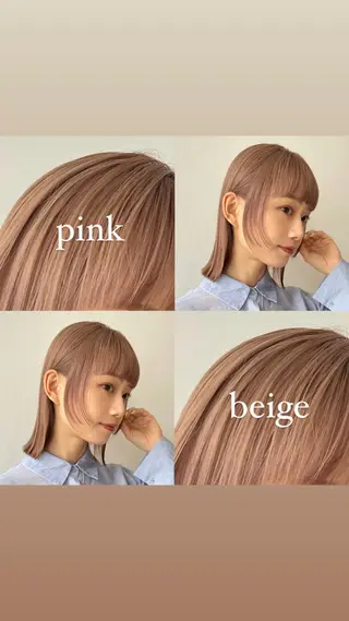 ショート カラー 顔まわり🥨レイヤー /透明感/水口舞奈のヘアスタイル