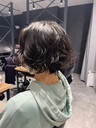 ショート パーマ ブリーチ/縮毛矯正 ❤️‍🔥シンノスケのヘアスタイル
