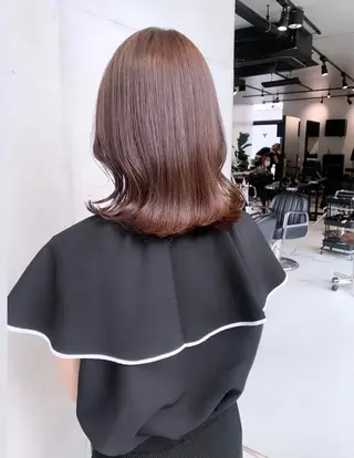 ミディアム カラー 透明感カラー✂︎ /縮毛矯正/YUKAのヘアスタイル