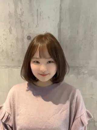 セミロング カラー newi ナカノのヘアスタイル