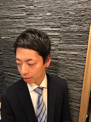 ショート パーマ メンズ 木村 りきのヘアスタイル