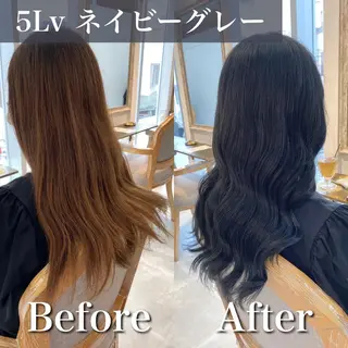 ロング カラー ブリーチなし✨艶髪 カラー𓃲YAGIのヘアスタイル