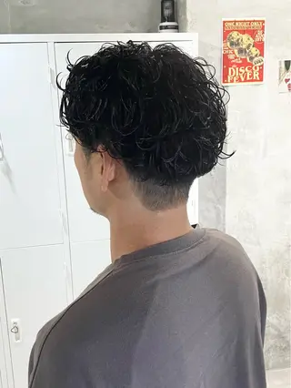 ショート パーマ メンズ door white hideのヘアスタイル