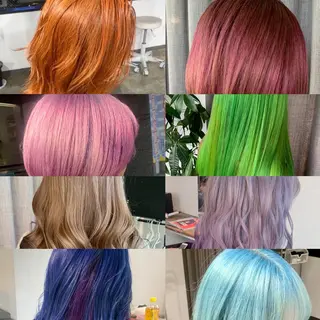 セミロング カラー ✨艶ブリーチカラー ✨四ノ宮裕己のヘアスタイル