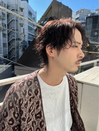 ショート カラー パーマ ヘアアレンジ メンズ 💎髪質改善特化💎 RUITOのヘアスタイル