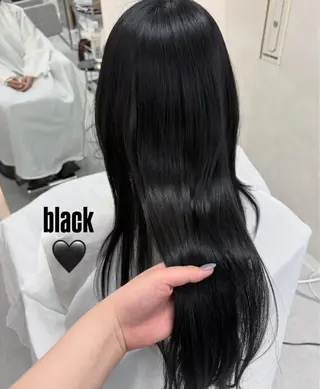 ロング カラー 韓国レイヤー/透明感 カラー🖤アイナのヘアスタイル