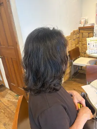 ミディアム パーマ カット➕パーマモデル 落合 悠夏✄﻿のヘアスタイル