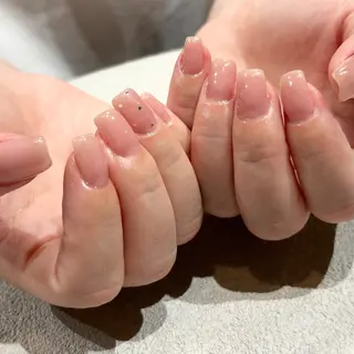 ネイル 大阪/阿波座ちゅるん シンプル/パラジェルのネイルデザイン