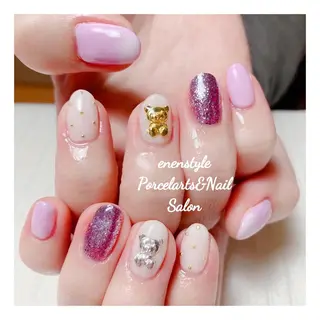 ミディアム ネイル 🐾enen style 🐾のネイルデザイン