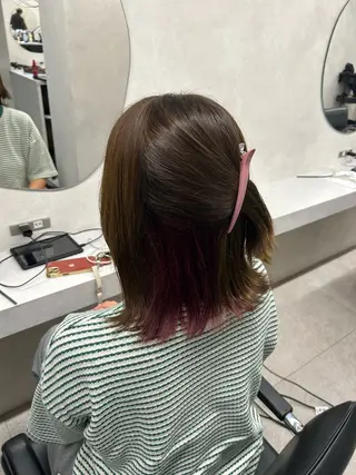 ミディアム 🎀HARU/ボブ/ セット/赤み消し🫧のヘアスタイル