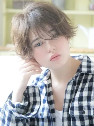 ショート パーマ カラー ショート、ボブの達人 東康介✨のヘアスタイル