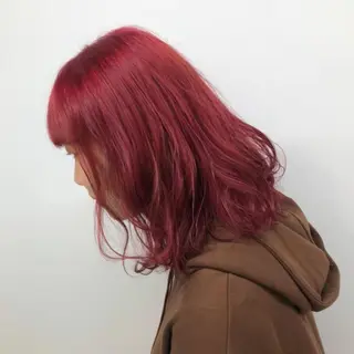セミロング カラー 🤍💕ブリーチカラ ーAyaka💕🤍のヘアスタイル