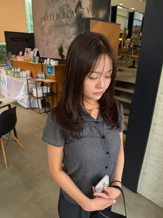 ミディアム テラダ ユウシン西金沢のヘアスタイル