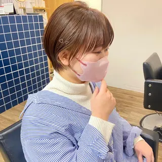 ショート mai 🎀 /  暖色カラー♡のヘアスタイル