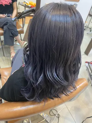 ミディアム 池田 菜摘のヘアスタイル