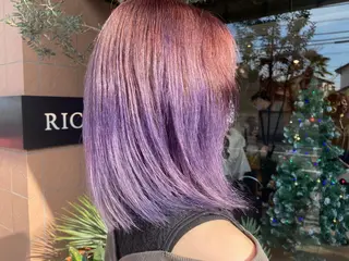 ミディアム カラー RICHAIR 山﨑 直也のヘアスタイル