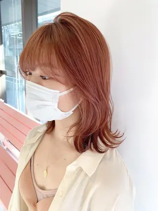 セミロング カラー ヘアアレンジ 天神レイヤーカット No.1💖マユカのヘアスタイル