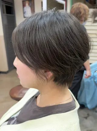 ショート カラー パーマ メンズ キッズ ドライ カット✂️髪質改善のヘアスタイル