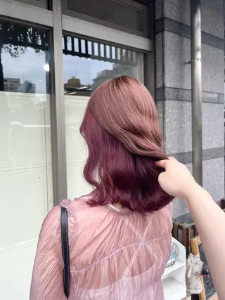 ミディアム カラー 村田梨乃/ minim hairのヘアスタイル