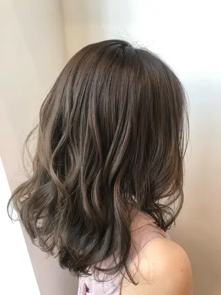 ミディアム カラー パーマ ヘアアレンジ 髪質改善/韓国風 レイヤー/田村祐樹のヘアスタイル