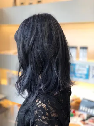 ミディアム カラー 美容室 HAKUAのヘアスタイル