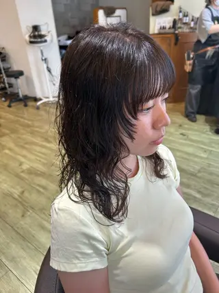 ロング カラー パーマ KUDAKA MOMOKOのヘアスタイル