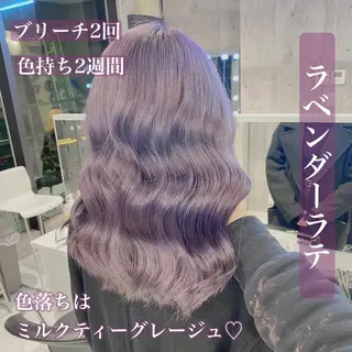 ロング カラー ヘアアレンジ メンズ キッズ マツエク・マツパ ブリーチの髪様 MASATOのヘアスタイル
