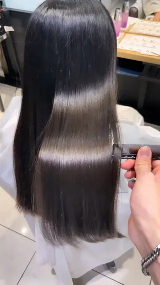 ロング カラー 🇰🇷ブリーチ縮毛 髪質改善七星🇰🇷のヘアスタイル