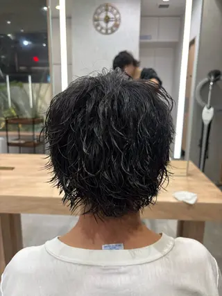 パーマ メンズ 縮毛矯正特化💎& 透明感カラー✨レオのヘアスタイル
