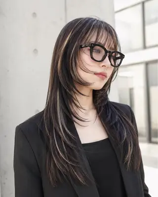 ロング カラー 小田 晃瑛のヘアスタイル