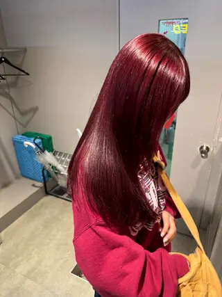 ロング カラー パーマ ヘアアレンジ メンズ キッズ 韓国系🇰🇷🩶 艶暗髪/MEIのヘアスタイル